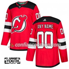 Adidas Maillot de Hockey New Jersey Devils Personnaliser 2017-2018 Rouge Authentic - Enfant